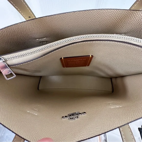 Coach Mollie 25 Special Edition Lemon Print Coated Canvas Leather Tote NWOT - Picture 11 of 13